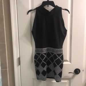 Sleeveless dots print ChicMe bodycon minidress